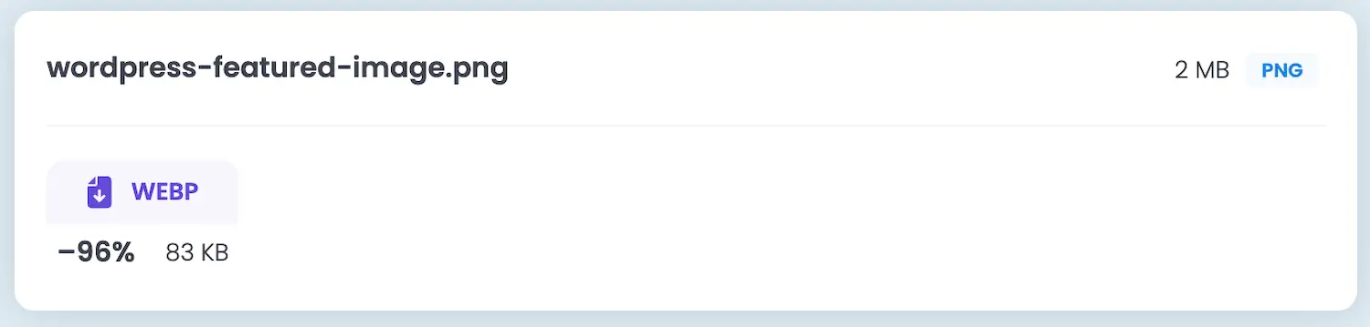 Convert PNG to WebP