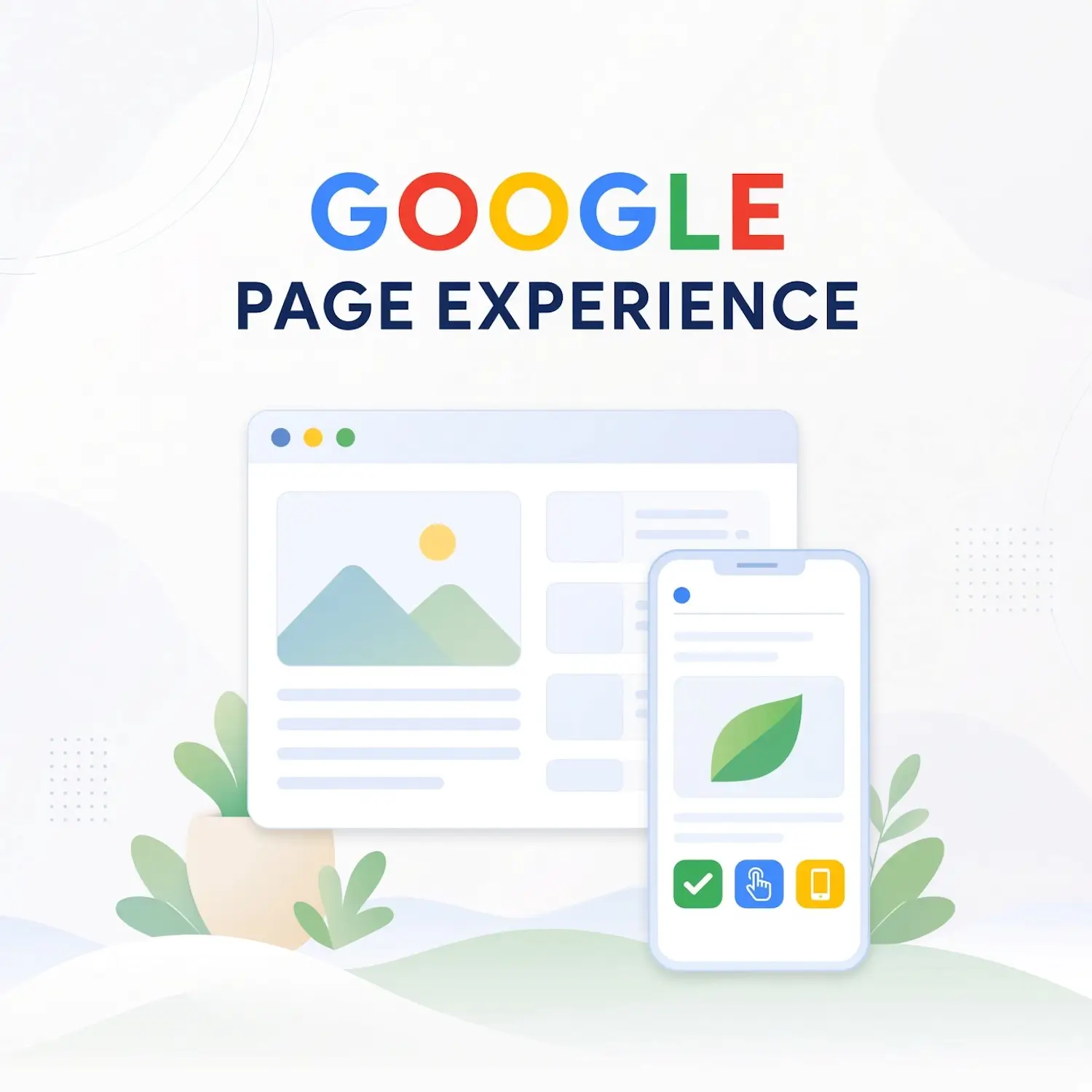 Google page experience signals on a website