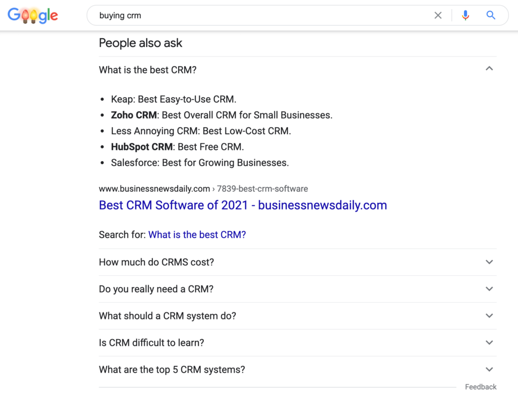 People Also Ask: Buying CRM