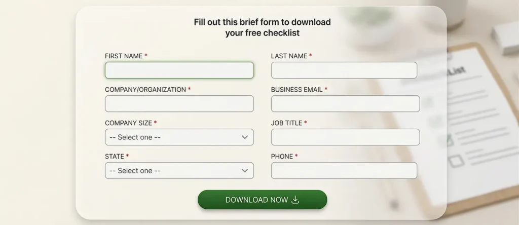 Download Gated Content - Form Fields