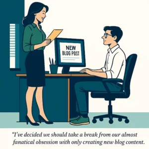CMO saying to update existing blog content